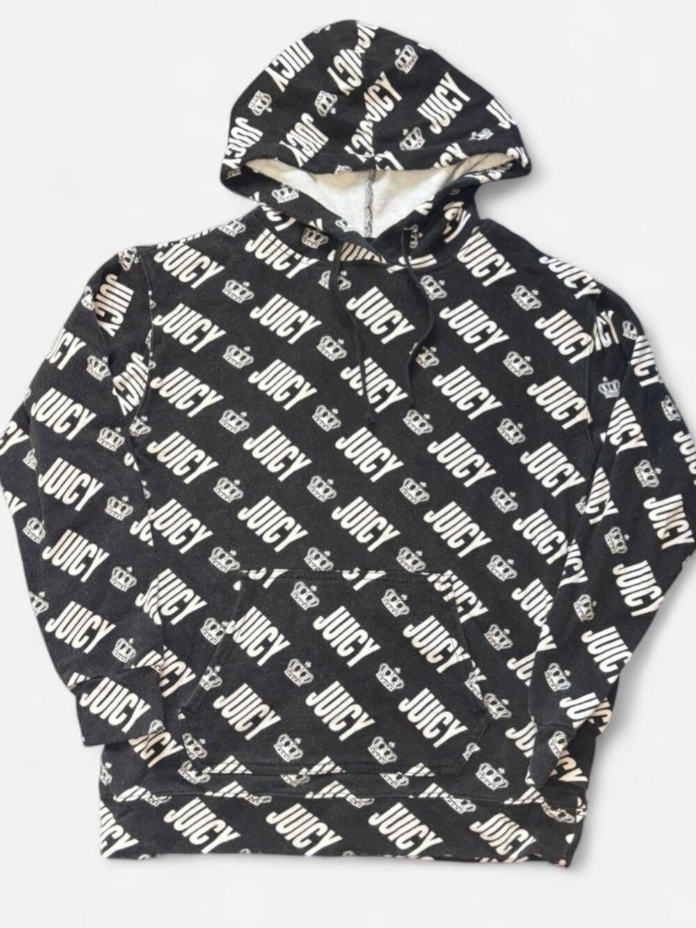 Black and white Juicy by Juicy Couture hoodie.